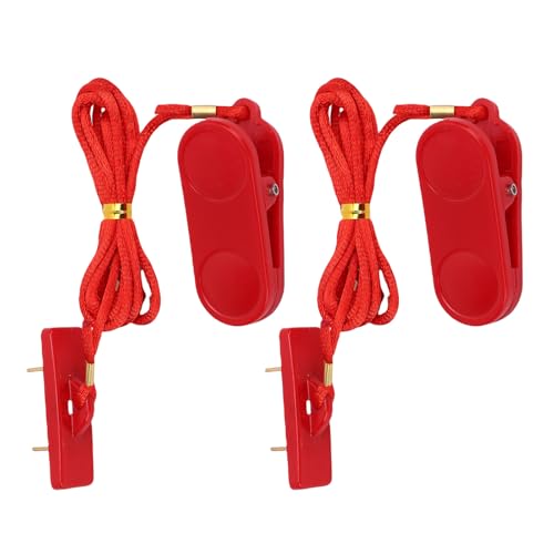 Keenso Interruptor de parada de emergencia durable de emergencia durable para la cinta de correr universal, 2 PC para ejecutar los usuarios de la máquina