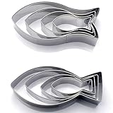 Packung Mit 8 Fisch Keksschneidern Aus Rostfreiem Metall Zum Backen Von Plätzchen Kuchen Dekorieren Und Für Die Herstellung Von Backwaren Langlebige Fisch Fondant Formen