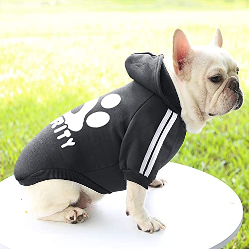 Otunrues Dog Hoodie Dog Sweaters Small Dog Clothes Security Soft Fleece Warm Dog Winter Coat Sweatshirt Dog Sweaters For Small Medium Large Dogs Cats Boy Girl(Black, S) #TOP5