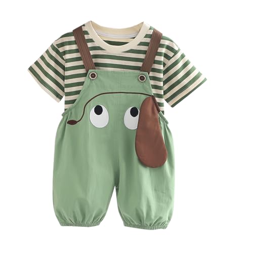ACMEDE Baby Jungen Mädchen Kleidung Set Kleinkinder Kurzarm Gestreiftes...
