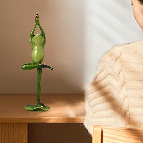 Fog Figurine Yoga Frogs Resin Fog Model Decorative Fog Ornament For Garden Yard Decor Decoration - C #TOP4