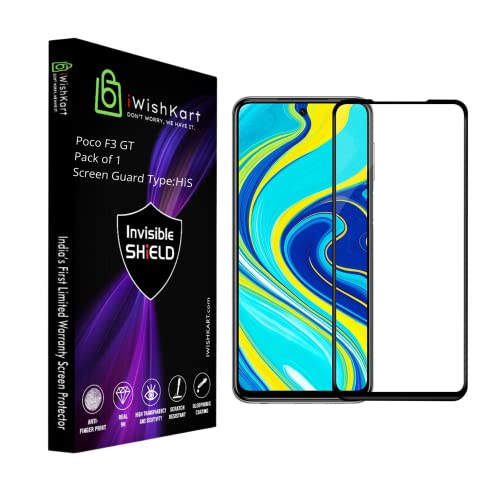Image of Compitable with poco Tempered Glass [with warranty] screen protector guard Full Edge to Edge 9H Full Glue FHD with Easy Installation kit - Pack of 1 (Poco F3 GT)