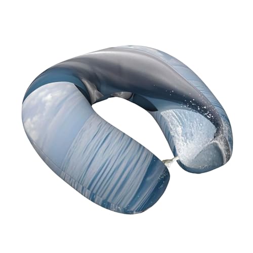 Almohada de espuma viscoelástica para viaje cuello U miniatura 6