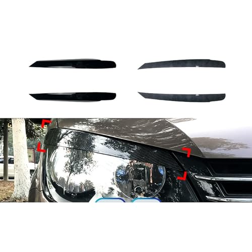 Paupières de phares VW Touran 2011-2015 protection garniture carbone