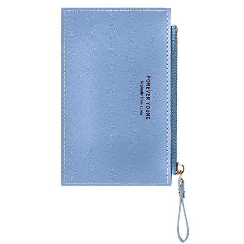 Mini Business Wallet Men's Pure Color Name Card Holder Ladies Credit Card Holders(blue)