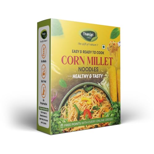 Image of Thanjai Natural Noodles 180 Grams X 4 Varieties (720 Grams) of Homemade Natural Karuppu Kavuni | Corn | Horsegram and Kodo Millets Noodles (No Preservatives, No Chemicals, No Artificial Extract)