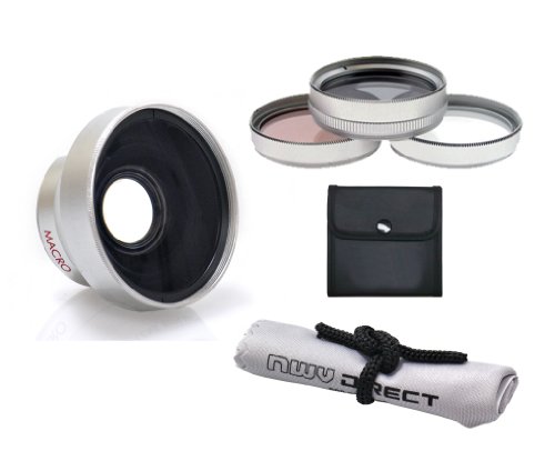 Lente gran angular para Sony Handycam DCR-DVD650 perfecta para viajes familiares