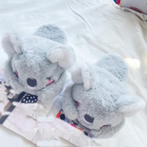 Cute Koala Animal Novelty Soft Plush Slippers for Adults, Cozy and Comfortable, Sturdy Rubber Soles, Memory Foam Footbed, Non-skid Bottoms Home Shoes2