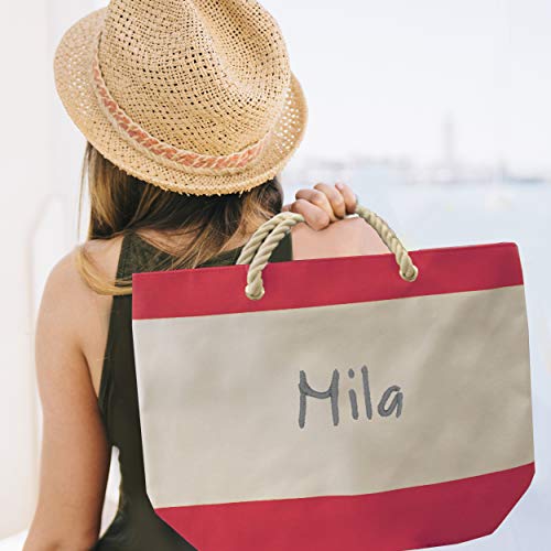 Bolso de playa personalizado con cremallera y bolsillos miniatura 2