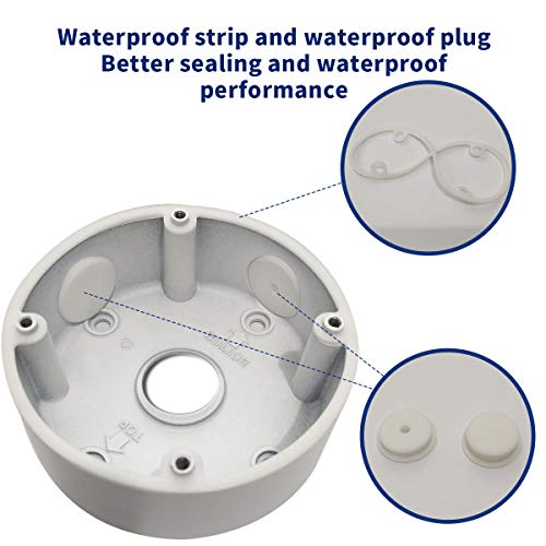 {Waterproof Camera Junction Box} Universal Bullet Security Camera Mount Bracket Hide Cable, Metal Electric Enclosure, Outdoor Camera Cover, Base Junction Box For Cctv Cams (8 Pack) #TOP6