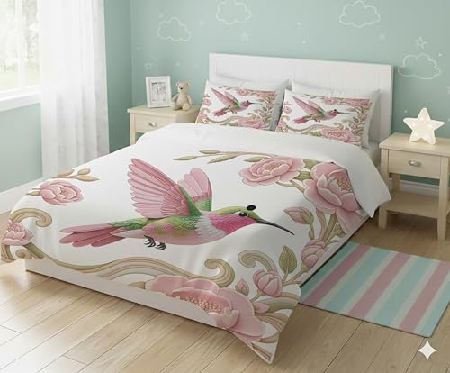 Image of Premium 7D Printed King Size Bedsheet Set with Pillow Covers Soft Cotton Blend Double Bedsheet for Home (Pillow Covers :18x28 inches Bedsheet :90x100 (Dark Pink)
