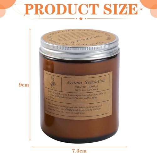 Image of VERVENIX Pack of 2 Aroma Sensation Scented Candle - Delicate Aroma | Natural Soy Wax & Essential Oils | Long-Lasting Candle for Relaxation, Meditation & Home Decor