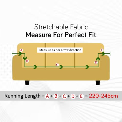 Image of HOKIPO Elastic Stretchable Sofa Cover 3 Seater (AR-4279-E7), Green
