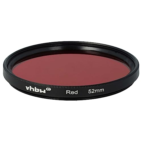 vhbw Universal Farbfilter rot für Kamera Objektive mit 52mm Filtergewinde - Rotfilter