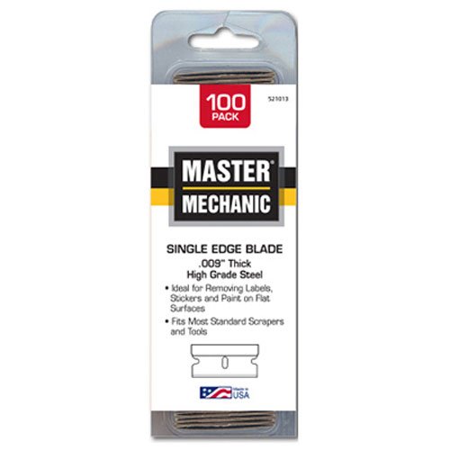 idl tool international mm0970-06 Master Mechanic, 100 Pack .009" Single Edge Razor Blade