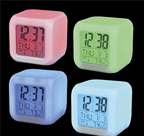 DollarItemDirect 3 inches Color Changing LED Mood Clock, Case of 48