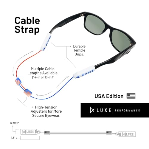 Image of Glasses Strap- Eyewear Retainer, Sunglasses Strap, Eyeglasses Strap, Adjustable Cable Straps, Glasses Holder
