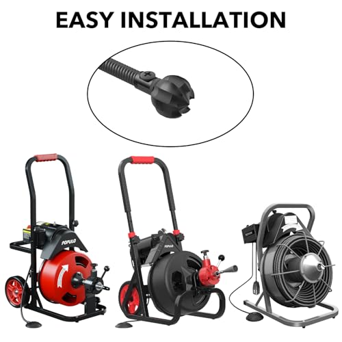 POPULO Drain Snake Attachment–Multi-Functional Cutter 1.2 Inch Diameter,Fits 1.5-3 Inch Pipes–Clears Scale,Tree Roots,and More – Compatible with POPULO and Other Leading Sewer Snake Machines