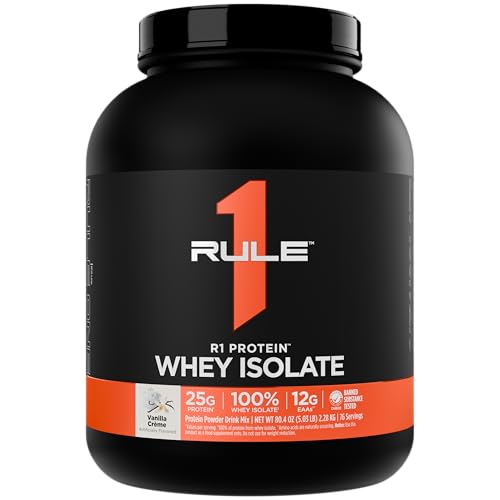 Image of Rule 1 R1 Protein, 100% Whey Isolate,2.28 kg (5 lbs, Vanilla)