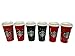 Starbucks Reusable Color Changing 6 Hot Cups - Limited Edition Holiday & Christmas Gift Hot Cups With Lids - 16 Ounces - (Pack of 6)