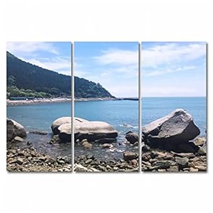 Wall Art Foto Print Rivier Natuurlijk Landschap Modern Canvas Schilderij Woonkamer Slaapkamer Decor Kunstwerk 70×140CM/27.5×55.1inch）×3pcs Frameloos