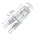 10 Pack G9 Halogen Light Bulbs 60 Watt JCD Type G9 Bi-Pin Double Loop Base 120 Volt Light Bulbs Dimmable Apply to Crystal Chandelier, Flush Mount Ceiling Light