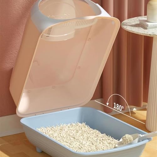Caja de arena semi cerrada para gato con pala extra grande miniatura 5