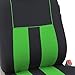 FH Group Striking Striped Car Seat Covers – Full Set, Universal Fit for Front Low Back Seats, Airbag Compatible, Rear Split Bench, Washable Seat Covers for Cars, SUVs, Vans, Sedans – Green