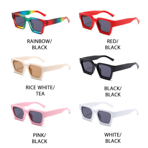 Neue 2025 Retro-Quadrat-Sonnenbrille mit dickem Rahmen und verstärktem Metallscharnier UV400