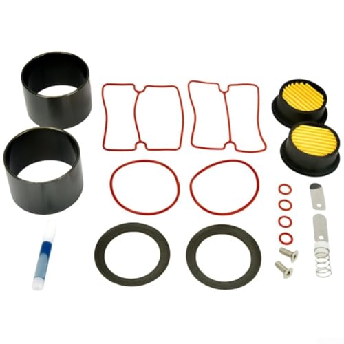 Kit de reparación de compresor de aire silencioso sin aceite para modelos de 550 W, 750 W, 1100 W, 1500 W con juntas de cilindro, anillos de pistón y elementos de filtro