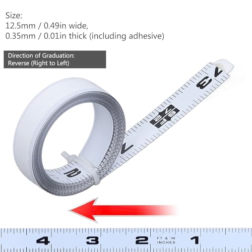 Cinta métrica metálica autoadhesiva 12.5 mm miniatura 7