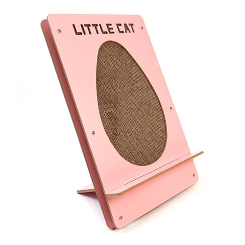 MKIFJGH猫 爪研ぎ 、爪研ぎポール、極太 縦型 、爪とぎポール 、大型猫 、麻紐 キャットタワー、 低め 猫タワー ねこのおもちゃ 、省スペース 、運動不足解消 、猫の遊び場 (ピンク)