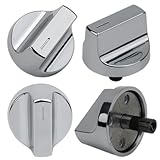 POCPUNAB W11517334 Range Knobs for Whirlpool Gas Range Stove Knobs Replacement Parts WEG745H0FS0 WEG515S0FS0 Compatible with Whirlpool Stove Burner Control Knobs Appliance Accessories, 4 Pack