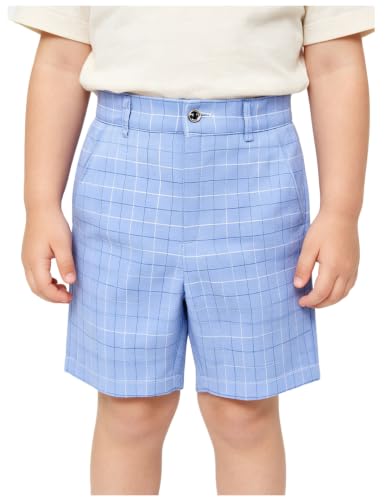 Image of Boy Shorts Kids Stretch School Uniform Clothes Flat Front Dress Casual Shorts with Pockets for Summer