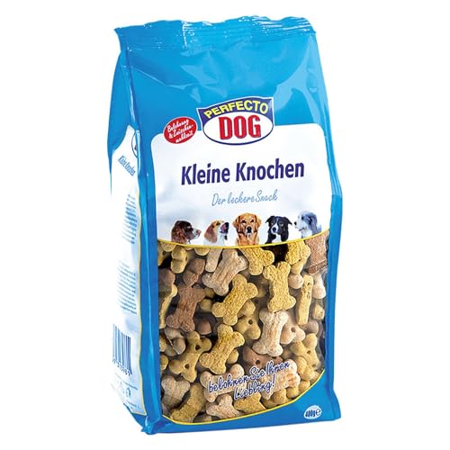 7X 400g Perfecto Dog Kleine Knochen Trockenfutter für Hunde Futter Leckerlis Hund
