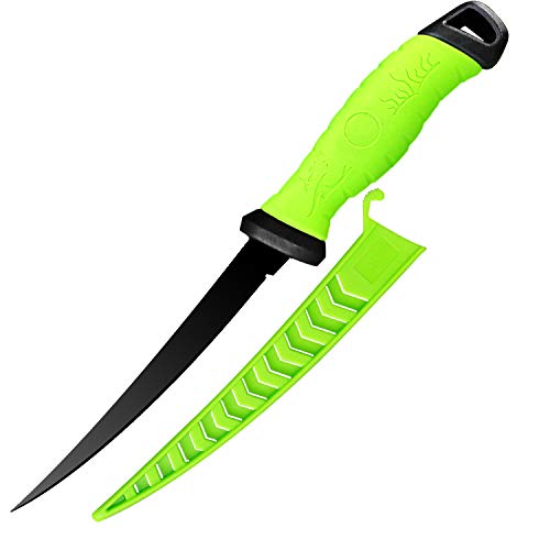 ANTOWIN Fishing Fillet Knife 7 Inch, Professional Level Knives For Filleting Fish And Boning Meat, Sharp Stainless-Steel Non-Stick Coating Blade, Non-Slip Handles ANTOWIN Fishing Fillet Knife 7 Inch, Professional Level Knives For Filleting Fish And Boning Meat, Sharp Stainless-Steel Non-Stick Coating Blade, Non-Slip Handles