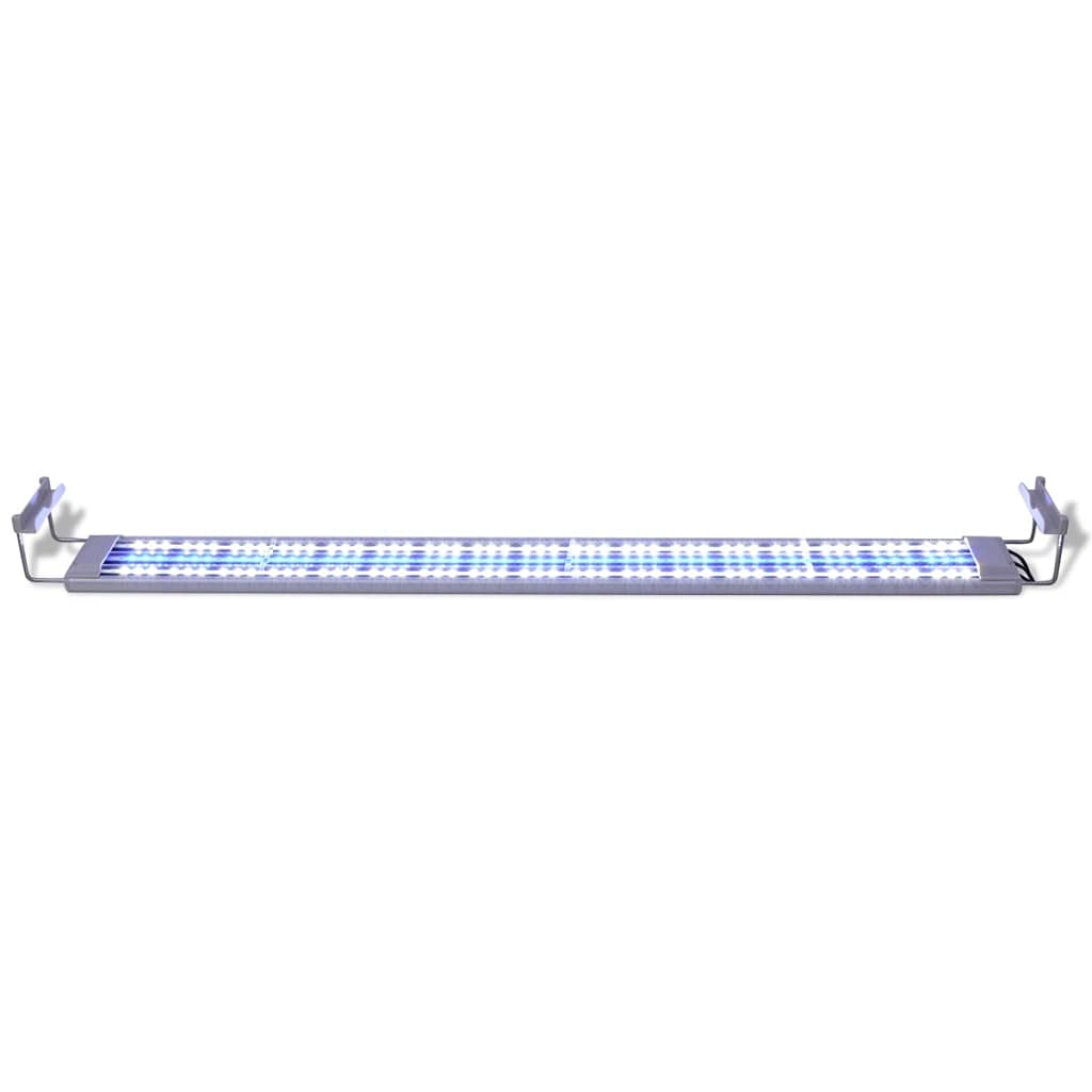 Aquarium Beleuchtung LED 100-110 cm Aluminium IP67 Leuchte mit 153 LEDs für Fischbecken Aquarienlampe Weiß Blau