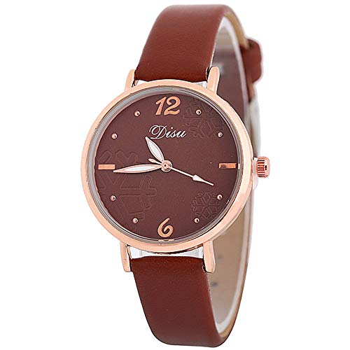 Preisvergleich Produktbild Damen Uhr Analog Quarz mit Armband Kaffee 15926