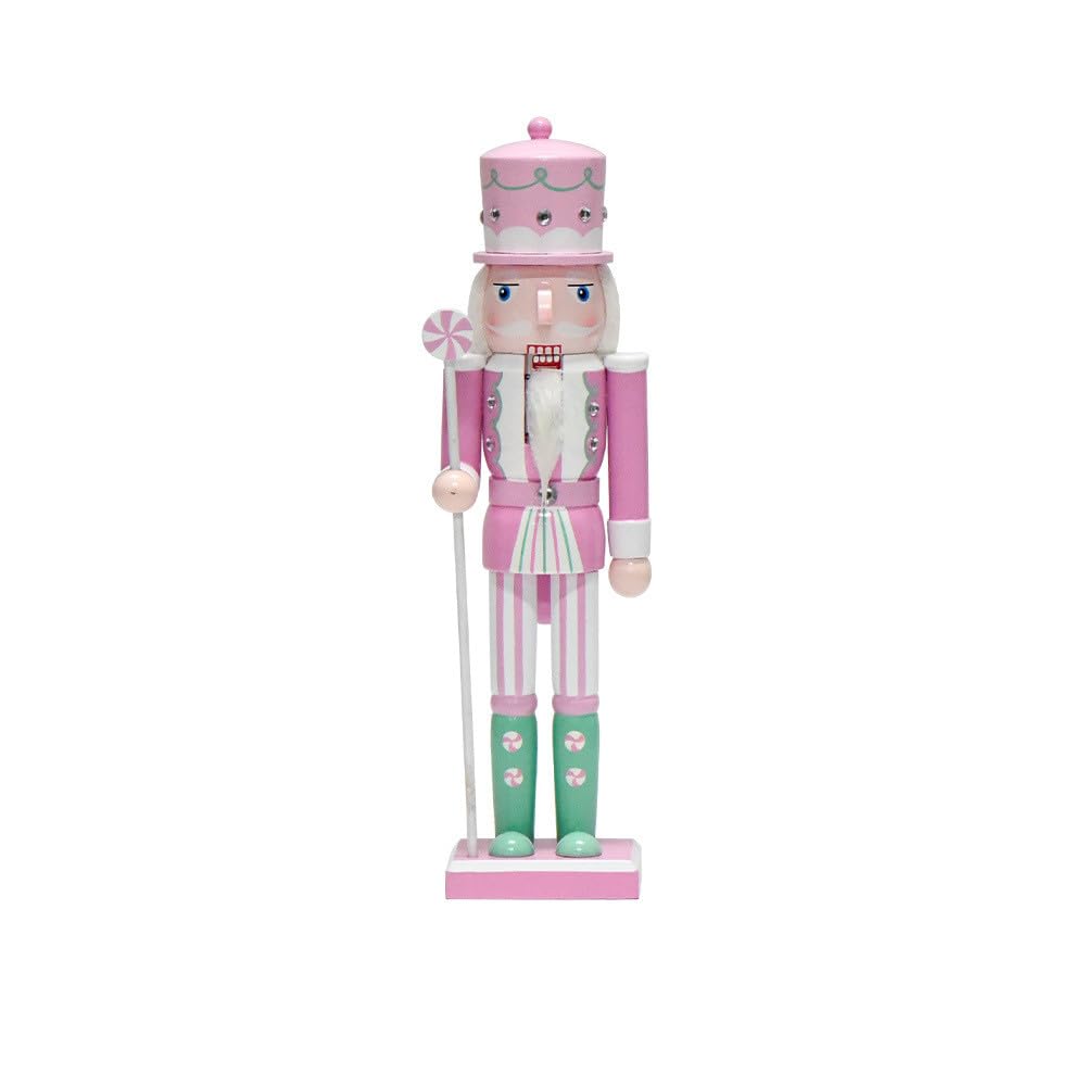 Casse-noisette en bois rose 30,5 cm : figurine pour illuminer votre table de Noël