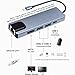 5-in-1 Type-C Hub Docking Station, Type C to HDTV Adapter, RJ45 Ethernet, 4K HDTV, PD100W, USB 3.0, USB2.0 Compatible with Type C Devices with DP Alt Mode, Multi-Port Adapter