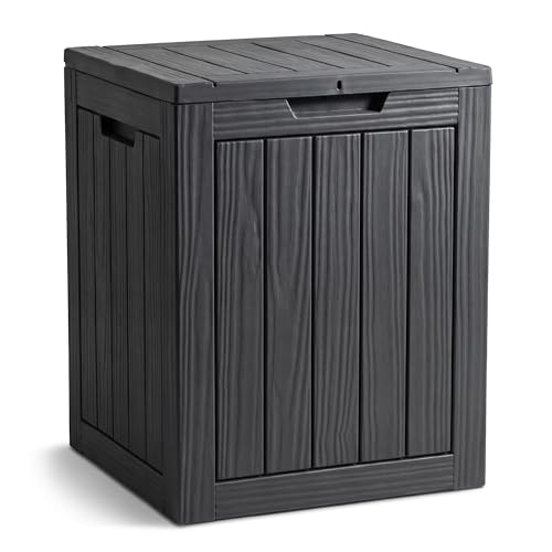 AKORD Coffre de Jardin Imperméable 113L, Boîte de Rangement Extérieur pour Balcon et Terrasse,...