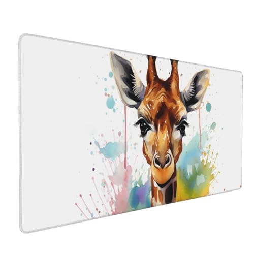 Tapis de souris de jeu girafe aquarelle pour optimiser votre confort de bureau