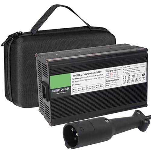 WLEJSL Caricabatterie per Golf Cart Completamente Automatico da 48 Volt 5/6/7/8/10/15/17/18 A con Caricabatteria di Mantenimento, Spina Rotonda A 3 Pin per Golf Cart Club Car 48 Volt,48 v 6a