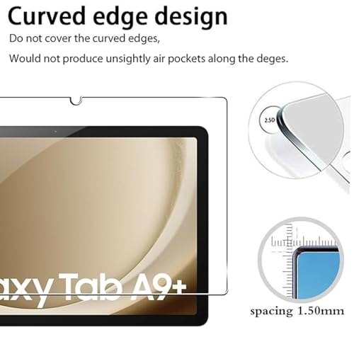 Image of TechTrendz Anti-Scratch 9H Surface Hardness Premium Tempered Glass Screen Protector for Samsung Galaxy Tab A9 Plus / A9+ Tablet [11 inch] [SM-X210 /X216]