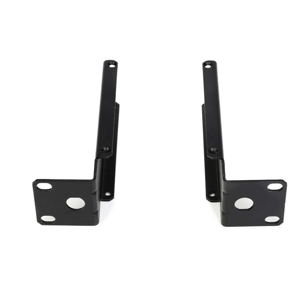 Kit staffa di montaggio a rack 1U adatto per ricevitori microfonici wireless Shure SLX4 SLXs SLXD4, kit di montaggio a doppio rack in metallo, nero