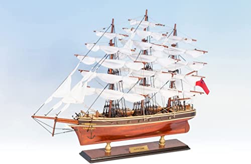 Seacraft Gallery Cutty Sark 19,7" Modellschiff - vollständig montiertes Cutty Sark Clipper Schiffsmodell - handgefertigtes Holzmodellschiff - britische Marine Royal History Cover