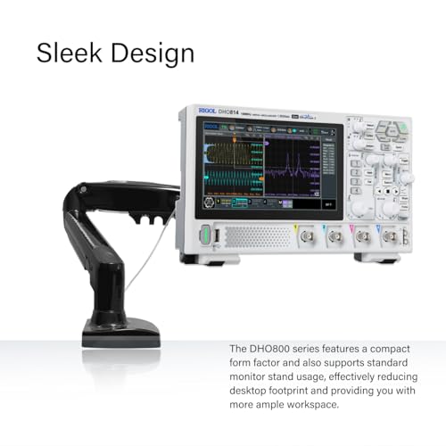 Image of RIGOL Digital Oscilloscope DHO812 100 MHz 2-Ch + EXT Trig 1.25 GSa /s 12-bit 25 Mpts UltraAcquire 1,000,000 wfms /s 7 inch Touch LAN /USB /HDMI Web Control SCPI for Power Debug MCU Timing CAN Bus
