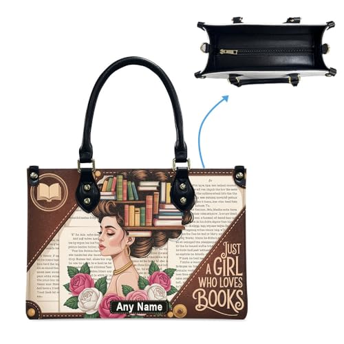 Personalized Queen Leather Bag, Gift for American Girl, Mother's Day Gift, Church Bags for Women, Bible Bag, Purses For Moms, Just A Girl Who Loves Book Bag ikamio4