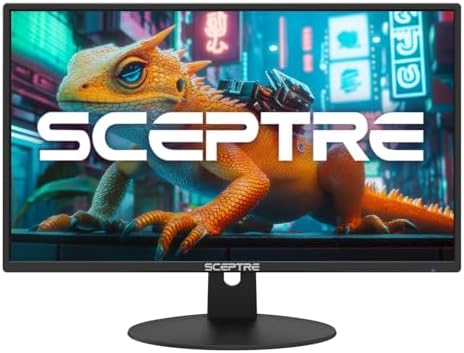 New! Sceptre 24-inch Prime Monitor 100Hz 100% sRGB HDMI x2 VGA Build-in Speakers Machine Black 2026 (E248W-19203R Series)