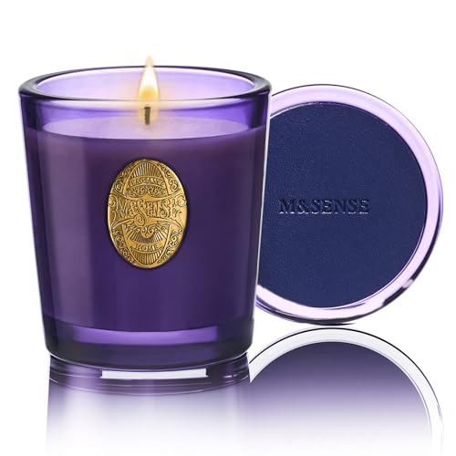 M&SENSE Duftkerze Lavendel Zitrus,260g Duftkerzen im Glas Natürliche Soja-Kerze,55 Stunden Brenndauer,Weihnachten Kerzengeschenke für Frauen & Männer
